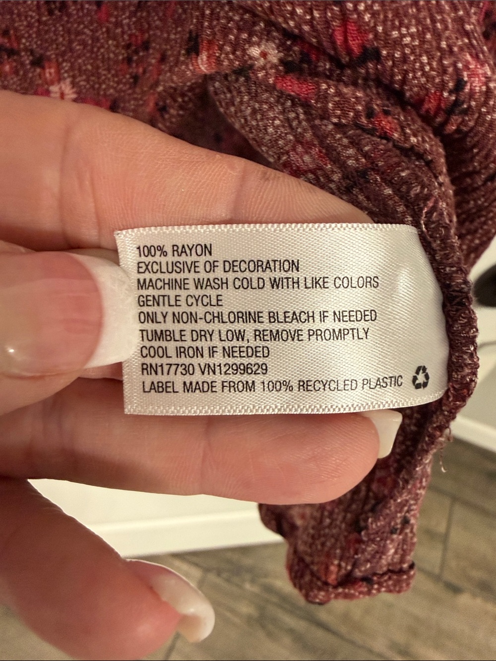 Knox Rose Rosewood Multi-Print Long Sleeve Top - Picture 6 of 7